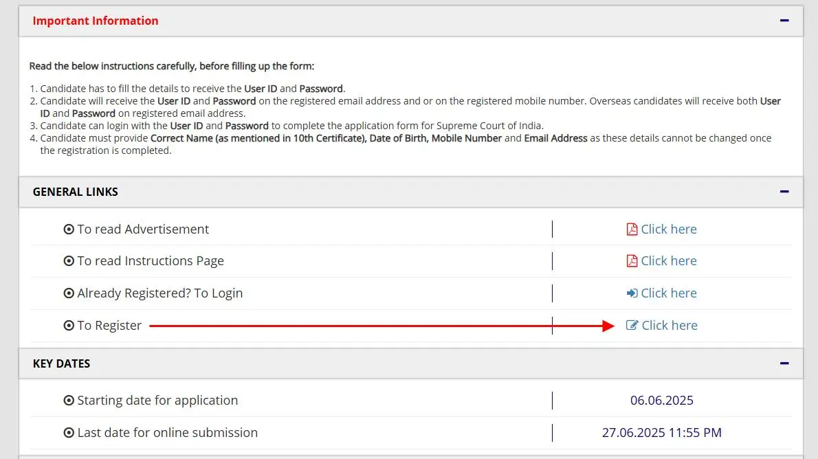 Application Process for Supreme Court Jobs 2025