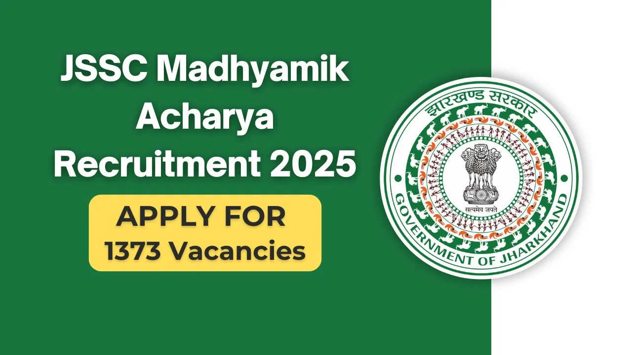 JSSC Madhyamik Acharya Jobs 2025